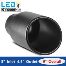 Exhaust Tip For 3 Inlet 4.5 Outlet 9 Long Bolt-on Stainless Steel Tailpipe