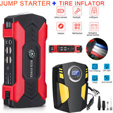 Portable Jump Starter Power Pack Wair Compressor Car Battery Jumper Box Usb