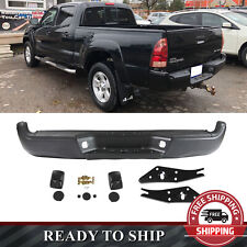 Powder-coated Black Rear Step Bumper Assembly For 2005-2015 Toyota Tacoma