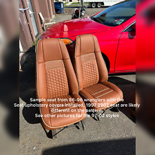 1987-2002 Jeep Wrangler Seat Covers Upholstery Kitsaddle Wrap Tan Trim Custom