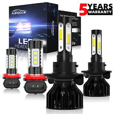 For Ford Focus 2008 2009-2011 4x 6000k White Led Headlight Kit Fog Light Bulbs