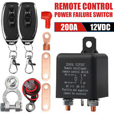 Wireless Dual Remote Car Battery Disconnect Relay Master Kill Cut-off Switch 12v
