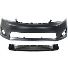 Bumper Cover Kit For 2012-2014 Toyota Camry Front With Bumper Grille Primed