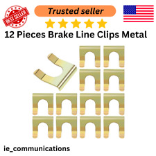 12 Pieces Brake Line Clips Metal Brake Line Retainer U Shaped Brake Hose Bracket