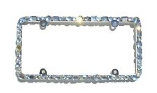 Chunky Mix Ab Clear Crystal Rhinestone License Plate Frame 4 Screw Holes Bling