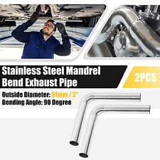 2pcs 90 Degree Bend 2 Od Car Diy Custom Mandrel Exhaust Pipe Stainless Steel