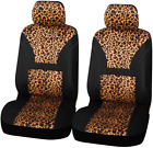 Autofan Leopard Print Front Car Seat Covers Cute Bucket Car Seat Covers Cheetah