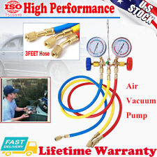 Air Conditioning Diagnostic Manifold Refrigerant Pressure Gauge Tools Kit Hvac