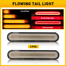 2x Led Brake Stop Turn Signal Flowing Sequential Tail Light Strip Bar Redyellow