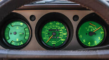 1982-1985 Porsche 944 Cluster Speedometer Overlay Green Face Gauges