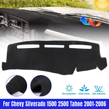 Dash Cover Mat For Chevy Silverado 1500 2500 Tahoe 2001-2006 Black Dashboard Pad