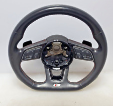  18-22 Oem Audi A4 A5 S4 S5 Steering Wheel Leather Black W Paddles S-line