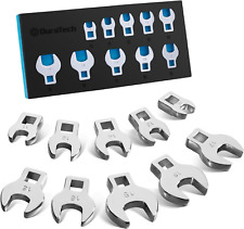 10-piece 38 Drive Crowfoot Wrench Set Open End Wrench Set Metric 10-19mm C