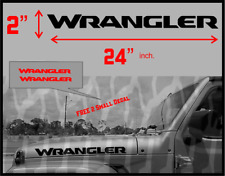Wrangler Hood Vinyl Decals Graphics Stickers Set