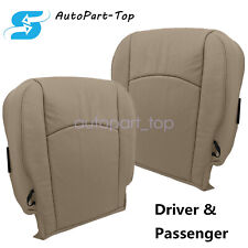 For Dodge Ram 3500 09-12 Driver Passenger Bottom Leather Perf Seat Cover Tan