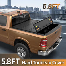 4-fold 5.7ft 5.8ft Hard Truck Bed Tonneau Cover For 2009-2024 Dodge Ram 1500