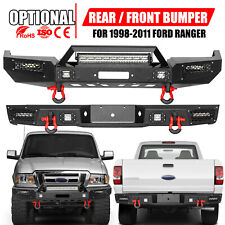 Steel Frontrear Bumper Wwinch Plateled Lights For 1998-2011 Ford Ranger