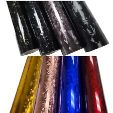Gloss Forged Carbon Fiber Cf Black Silver Gold Red Vinyl Car Wrap Sticker Decal