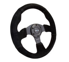 Nrg Steering Wheel 320mm Race Sport Black Suede Black Stitches