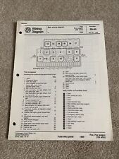 1990 Vw Fox Fox Wagon Main Wiring Diagram Service Repair Shop Manual Us Only