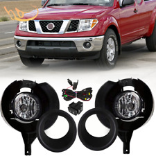 For 2005-2019 Nissan Frontier Metal Front Bumper Clear Fog Light Lamp W Wiring
