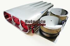 Polish Aluminum Fin Singledual Carb 4bbl Red Butterfly Street Air Scoop Blower
