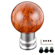 Jdm Round Peach Wood Look Manual Racing Gear Stick Shift Knob Shifter Lever
