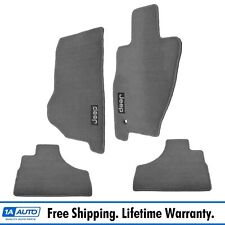 Oem Carpeted Floor Mats Embroidered Jeep Logo Slate Grey For 05-07 Jeep Liberty