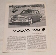 Volvo 122-s Road Test Road Track