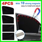 4pcs Magnetic Car Side Front Rear Window Sun Shade Curtains Cover Uv Shield Us