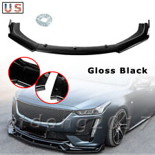 Glossy Black Front Bumper Lip Splitter Spoiler Body Fit For Cadillac Ats Cts Ct4