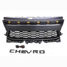 Black Front Grille Fits For Chevrolet Chevy Colorado 2021 2022 Upper Grill Wled