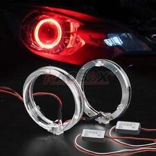 2x 80mm Led Light Guide Red Angel Eyes Halo Rings Drl For Car Headlight Retrofit