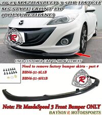 Fits 10-13 Mazdaspeed 3 5dr Hatch Ms-style Front Lip Urethane