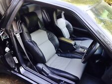 Toyota Supra Mk3 Mkiii 1986.5-1992 Synthetic Leather Seat Covers Black Gray
