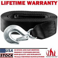 Heavy Duty Boat Trailer Tow Replacement Winch Strap Rope 2 X20 With Snap Hook