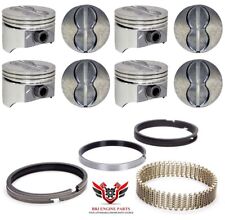 Chevrolet Gmc 350 5.7 1967 1995 Enginetech Flat Top Pistons - Moly Rings