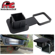 2 Black Rubber Hitch Receiver Cover Tow Trailer Tube Plug Cap 4-way Flat Insert