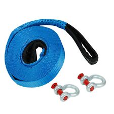 Heavy Duty Recovery Tow Rope Strap W D-ring Hook 20000 Lb Capacity 2 X 20