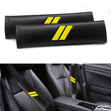 2x Yellow Car Safety Seat Belt Shoulder Pad Cover For Dodge Challenger Accessory