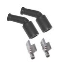 Msd 3304 Spark Plug Wire Boot And Terminal Black Ls Coil Pack 45 Degree Set Of 2