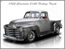 1952 Chevrolet 3100 Pickup Truck Metal Sign 9 X 12 Or 12 X 16