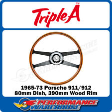 Classic 4 Spoke 390mm Wood Rim Steering Wheel Suits Porsche 911912 1965-73