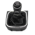 Leather 6 Speed Shifter Boot Shift Knob Fit For Vw Golf 5 6 Jetta Scirocco Eos