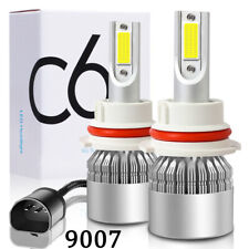 Pair 9007 Hb5 Led Headlights Highlow Beam Conversion Kit 72w 6500k White Bulbs