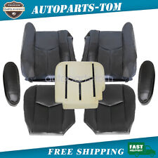 Front Bottom Top Seat Cover Dark Gray 692 Foam Pad For 03-06 Chevy Avalanche
