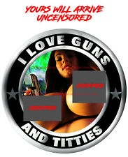 Guns Titties 1 Hot Girl Nude Hot Guns Full Color 3m Decal Sticker 2a
