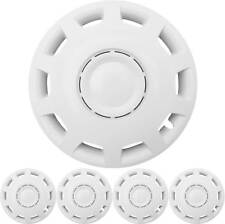 4x Premium Design Hubcaps Granite 15 Inch In White