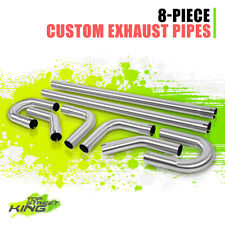 8pcs 2.5 Ss Custom Intake Exhaust Tubing Mandrel Bend Pipe Universal Piping Kit