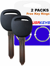 New Uncut Blank Chipped Transponder Key Replacement For Gm Pk3 Z Keyway 2 Pack